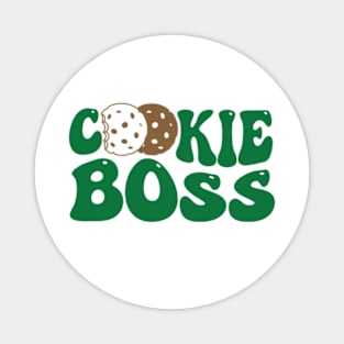 Cookie Boss Retro Girl Scout Magnet